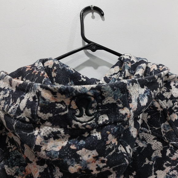 Lululemon Scuba Hoodie Light Cotton Fleece Spring Bloom Multi / Alpine White - Picture 6 of 9